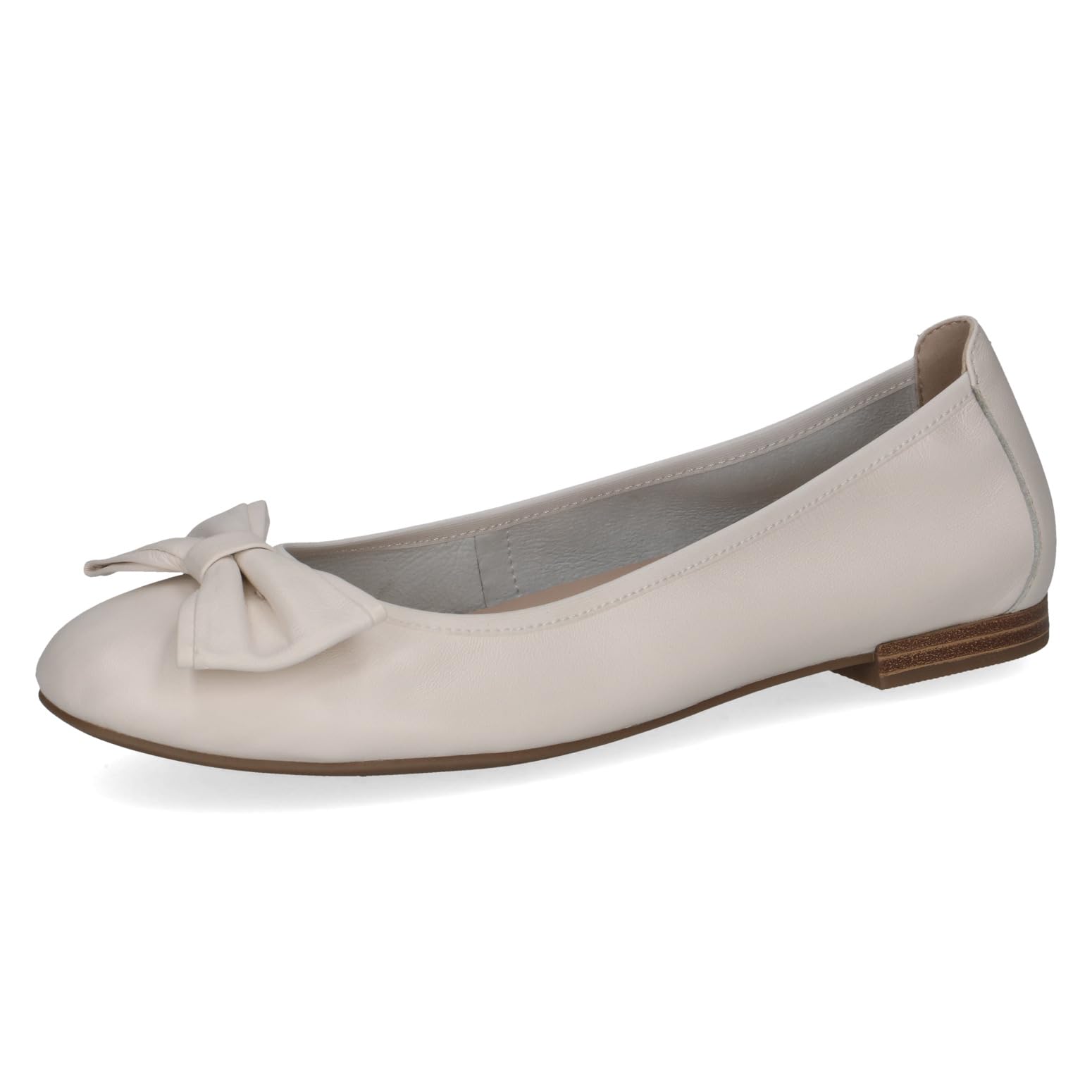 CAPRICE Women's Ballet Flats in Leather, Yellow (Vanilla Nappa), 7.5 UK