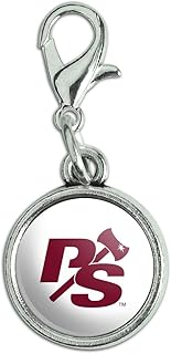 University of Puget Sound Primary Logo Antiqued Bracelet Pendant Zipper Pull Charm with Lobster Clasp