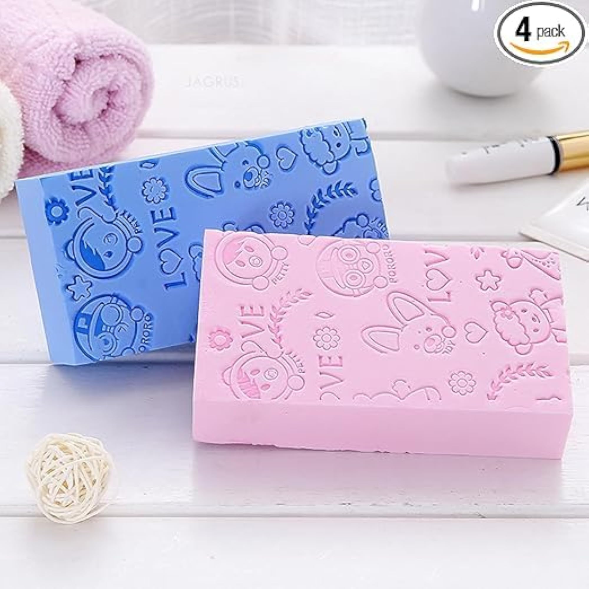 Ultra Soft Bath Sponge, Asian Bath and Dead Skin Remover