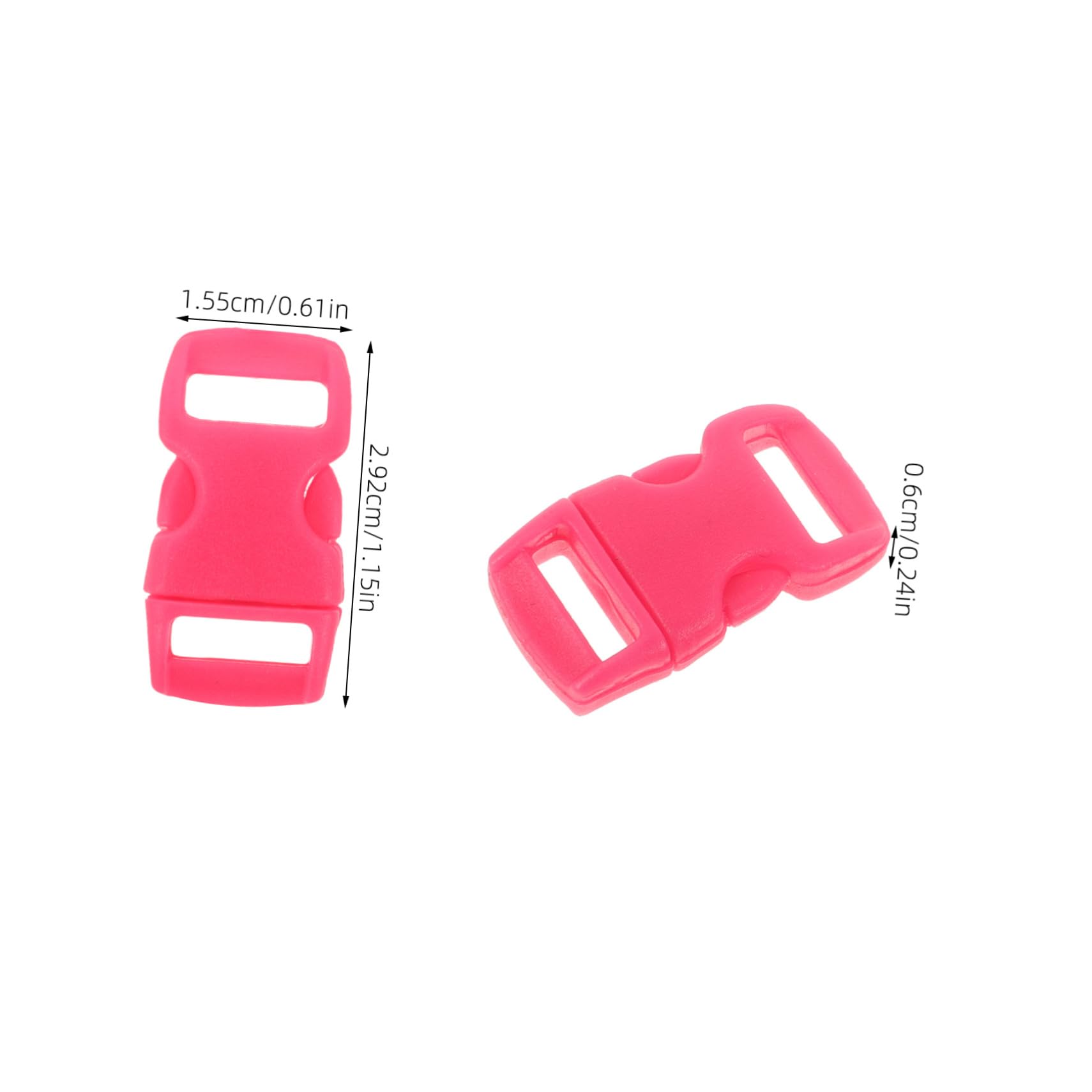 Anneome 3 Sets Vielseitige 10 Mm Kunststoffschnallen Für Rucksack Hundehalsband Bunt Einfach Zu Verwenden 100 Stück * 3