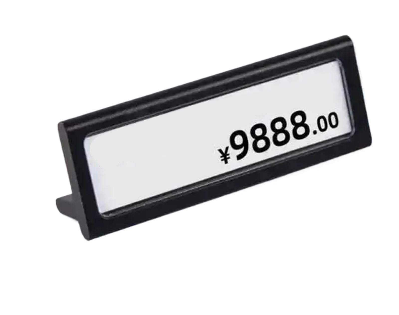 Mlyvax 6pcs Supermarket Red Wine Tea Label Holder Silver Metal Aluminum Alloy Commodity Price Tag Display Frame(Black)