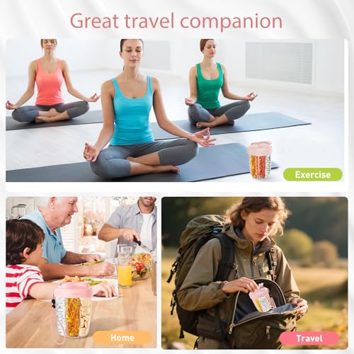 Image of Pill Dispenser with 7 Large Compartments - Portable Pill Organizer for Travel