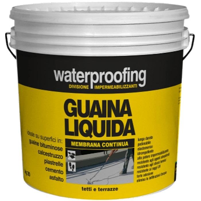 TEKNICA Guaina Liquida Impermeabilizzante 13 Lt, Grigio, Rivestimento Protettivo per Tetti e Pavimenti