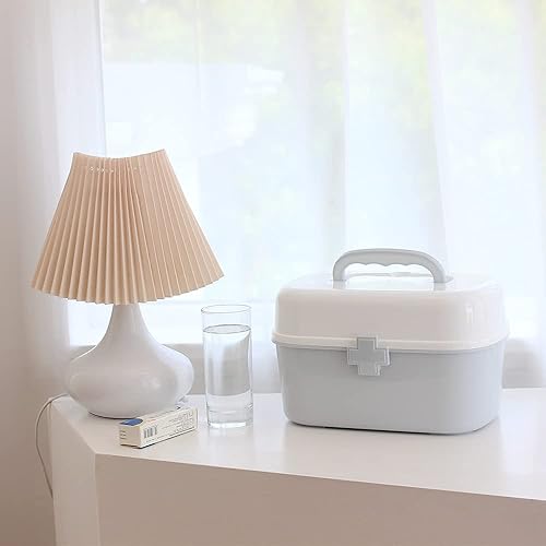 Miniatura 2 de BangQiao - Botiquín de primeros auxilios de plástico blanco, caja organizadora familiar para medicamentos de emergencia