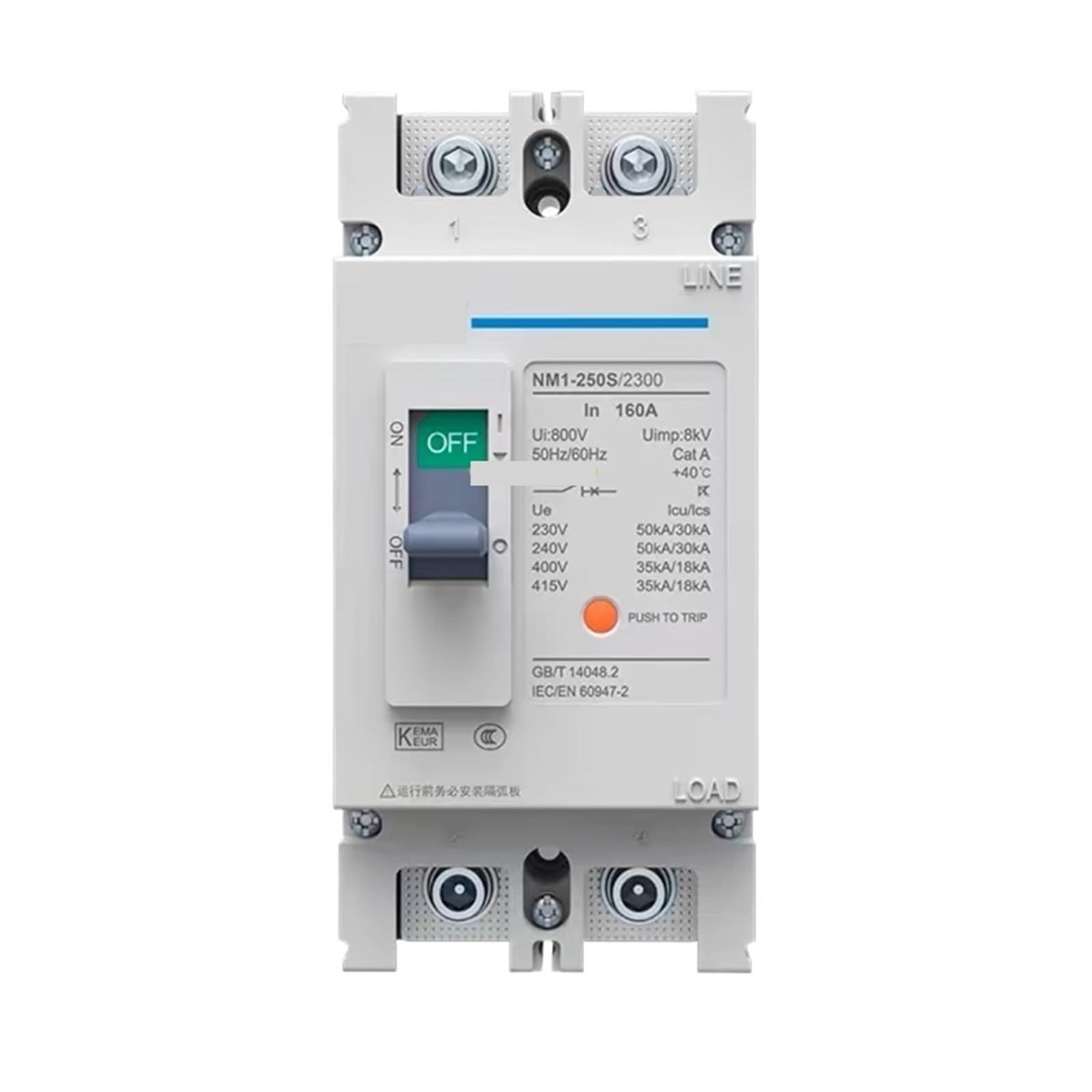OSHZIKJII Breaker 125S 250S/2300 2P 40A 63A 80A 100A 125A 160A 200A 250A(40A)