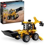 LEGO Technic Construction Toy Backhoe Loader - Construction Toy Set for Boys and Girls, Ages 7+ - Kids Birthday Educational Gift Idea with Useable Backhoe, Bucket and Stabilizers - 42197