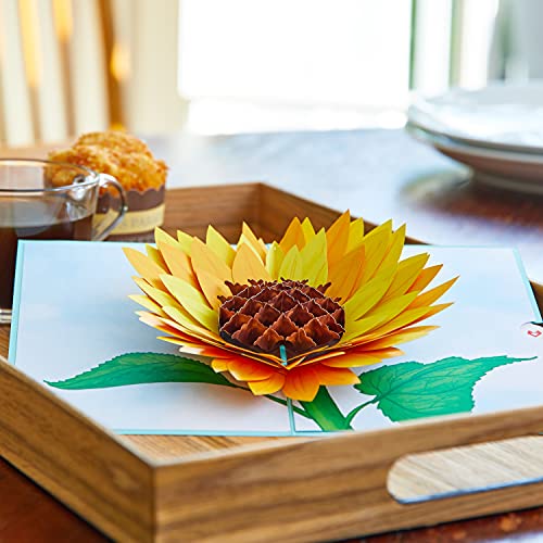 Lovepop Sunflower Bloom Pop Up Card, 5X7-3D Greeting Card, Pop Up Paper Flower Card For Mom, Anniversary Card For Wife, Paper Flower Card, Love Card, Thinking Of You #TOP4