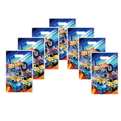 Damaiyyy Bolsas de Regalo de Coches de Carreras,Bolsa de Caramelos 20Pcs Caja de Bolsa de Papel para Los Favores de La Fiesta de Cumpleaños de La Navidad