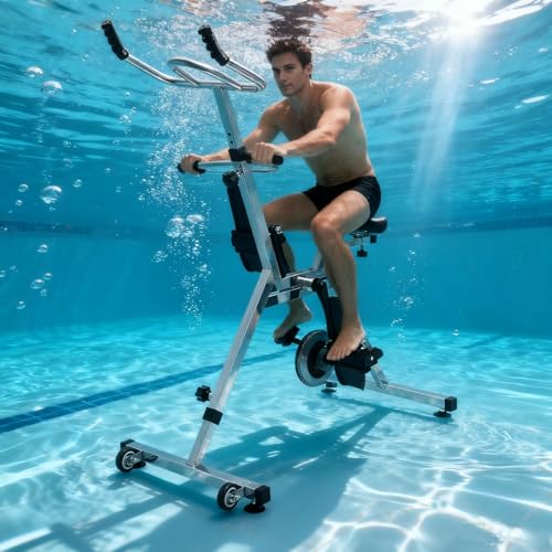 Mixtric Aquabike, Fitnessrad FüRs Schwimmbad, Wasserfahrrad FüRs Schwimmbad – Aquabike TrainingsgeräT FitnessgeräTe FüR Vereine, Hotels, Fitnessstudios, Fitnesscenter, Zuhause