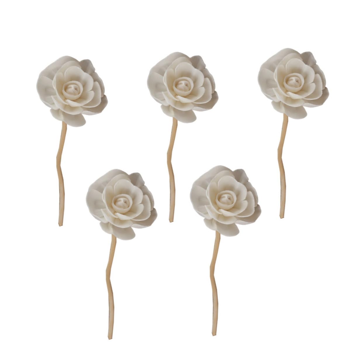 GOOHOCHY Flower Rattan Diffuser 5 Pcs Aromatherapy Diffuser Sticks Scented Sticks for Essential Oil Random Style