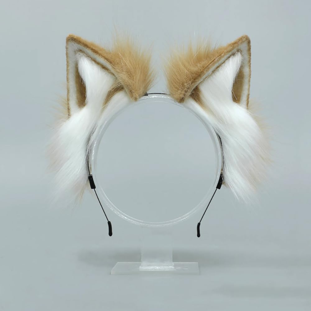 Amazon.co.jp: [GUFER] 猫耳 きつね耳 猫耳 カチューシャ ケモ耳