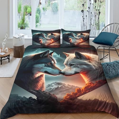 Parure loup hypoallergénique en microfibre douce avec fermeture éclair