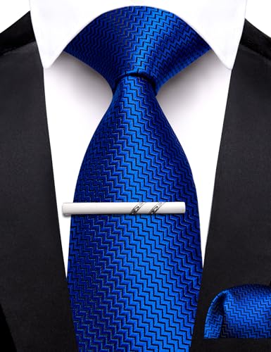 Image of Barry.Wang Boys Ties School Pre-Tied Kids Necktie Handkerchief Clip Set Uniforms Child Ties for 8-14 Years Wedding Party