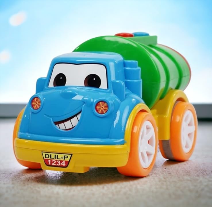 Kiddie castle Friction Powered Cartoon Oil Tanker Truck Toy with Openable Back Door Toy Truck for Kids/Toddlers | Boys Toys | Kids Toy Vehicle for 2-5 Years | Truck Toys for Kids (B0D83PYGKN) Amazon Price History, Amazon Price Tracker