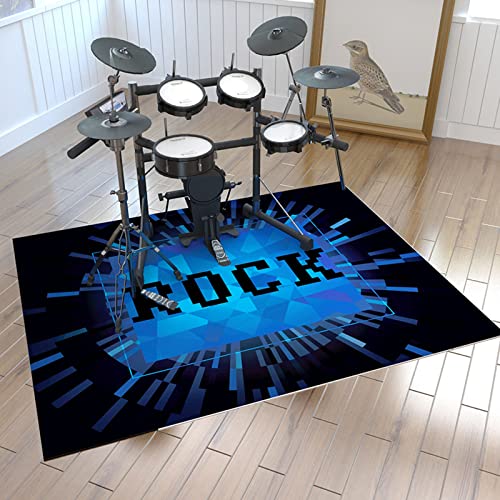 ZXHH Tapis Batterie Tapis De Tambour Tapis Insonorisé,Tapis de Batterie électronique Non Glissants,Tapis pour Kits De Batterie électronique Grosse Caisse Caisse Claire Et Autres Jeux De Bases