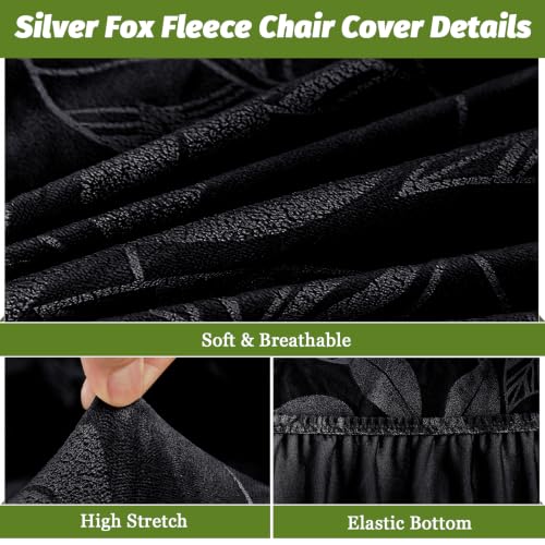 Image of FUANGUI Bar Stool Covers with Backs, 4 Pack Stretch Bar Stool Chair Covers
