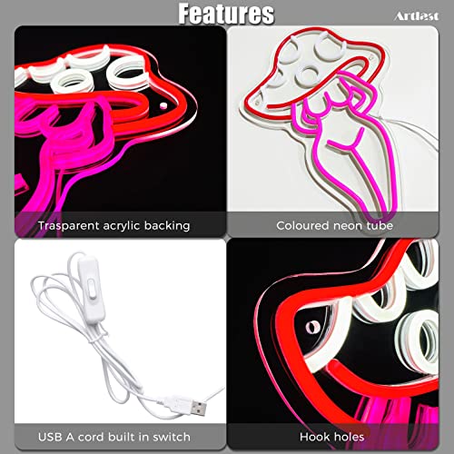 Artlast Mushroom Neon Sign Sexy Lady Mushroom Neon Light Mushroom Goddess Led Sign Art Wall Decor For Bedroom Party Hotle Man Cave Home Bar Best Gifts For Girlfriend #TOP3