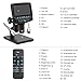 Koolertron 5 inch LCD 1080P Wireless Remote Control Digital Microscope with Adjustable Stand, HDMI/AV/USB Output Camera Video Recorder with 8 LED Adjustable Light Source