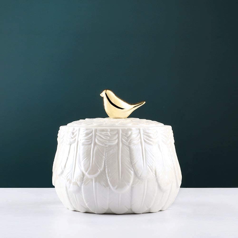 EIERFSKIOT urn vase cremation Urn for Human Ashes Pet Cremation Urns Human Small Memorial Urns Light Nordic Style Sealed Ceramic Memorial Jar, Dog, Cat Pet Cremation Urn for Ashes Urns(Size:13 X 12cm)