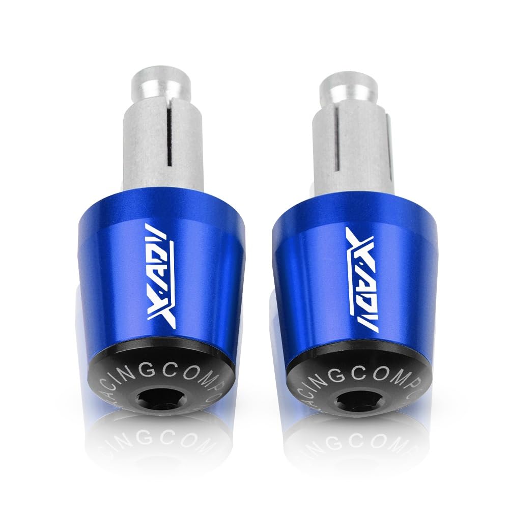 Embouts de guidon alu bleu XADV 750 et poignées de guidon moto 22mm de luxe
