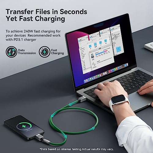 Yottamaster USB C to USB C 0.5m, USB3.2 Charger, 20Gbps Type C, PD240W 48V/5A Fast Charging - Image 4