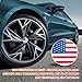 HEVLE 4PCS American Flag Car Wheel Center Caps, Wheel Center Cap Stickers, 56mm Vehicle Hub Caps Covers for Rims, Car Accessories Waterproof & Rustproof Wheel Hub Cap Decals Fit Cars (Colorful)