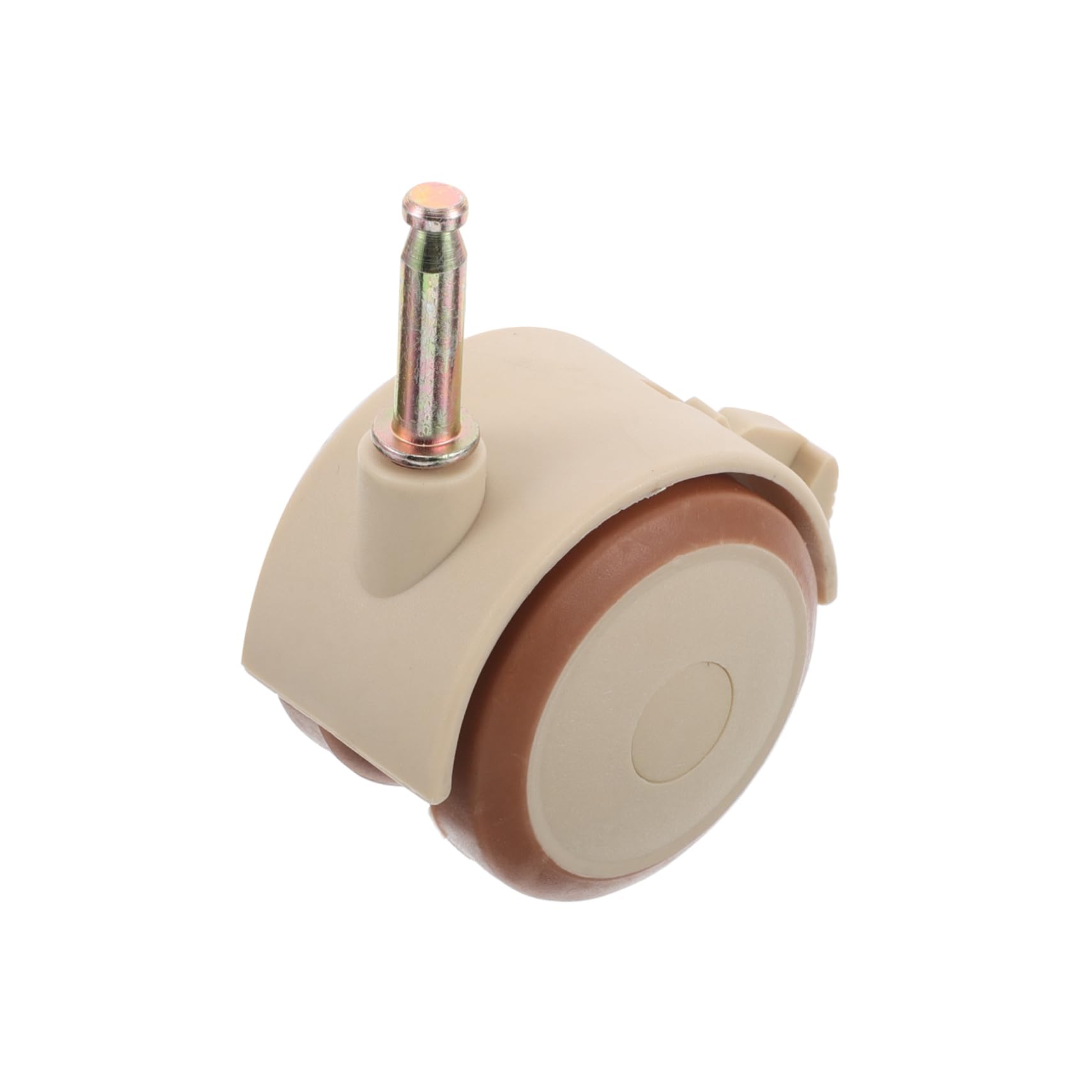 Roulettes Pivotantes en Caoutchouc Frein pour Lit Barreau Bébé, Roulettes Silencieuses à Roue Double, Adaptées pour Meubles et Chariots Beige