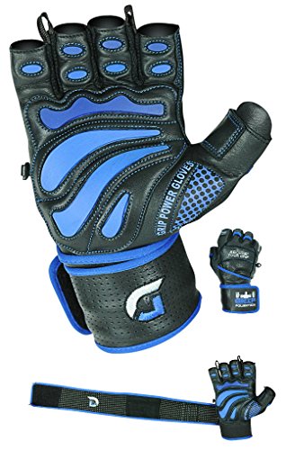 Elite Leather Gym Gloves with Built in 2