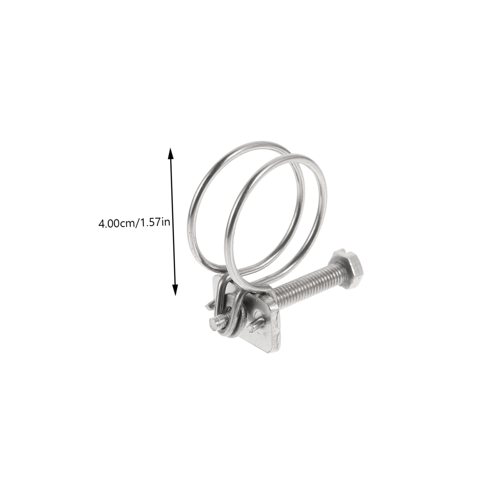 HOLIDYOYO Double Wire Hose Clips 10pcs Stainless Steel Hose Clamp Set Waterproof