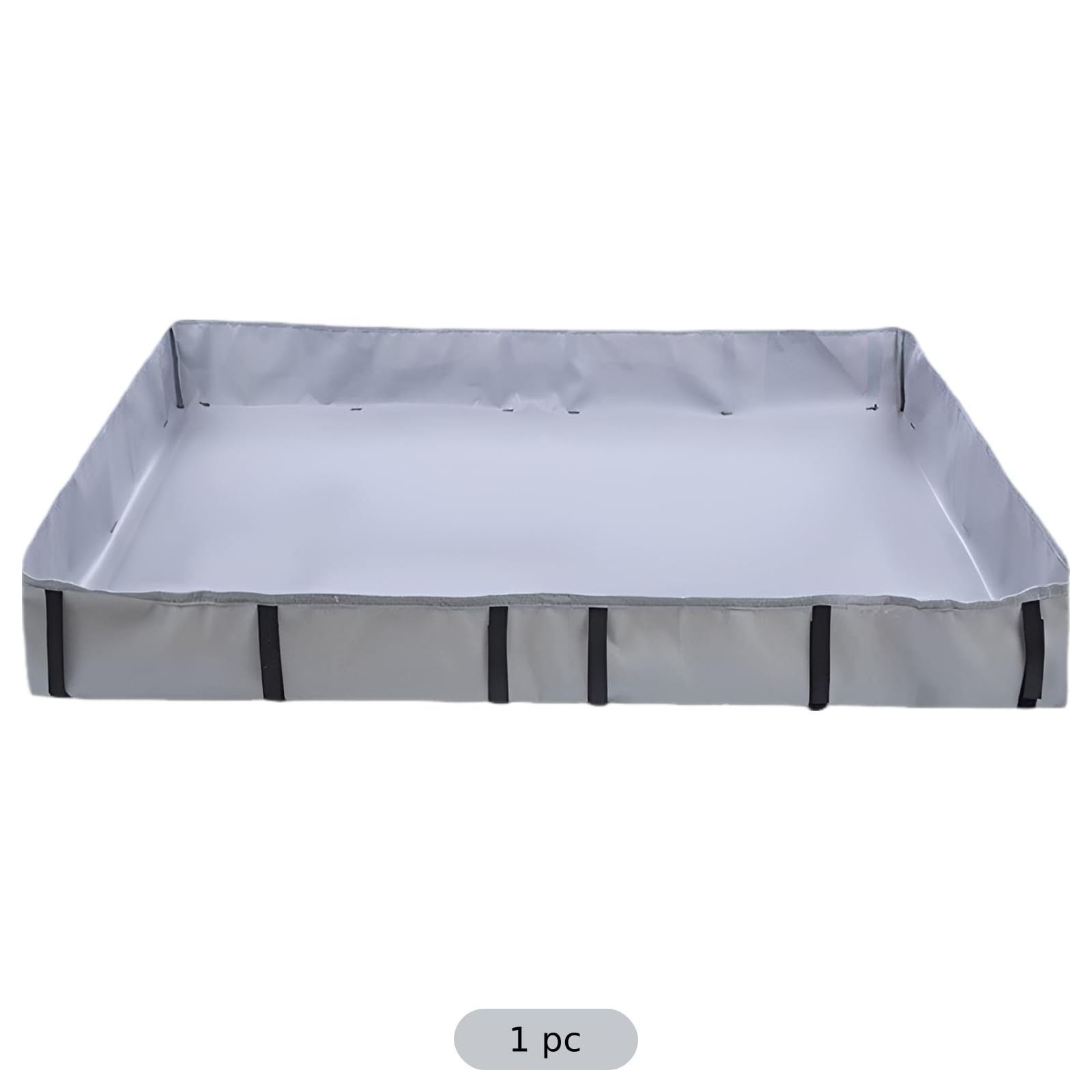 Meerschweinchen-Käfigeinlage, waschbare PVC-Bodenmatte mit erhöhten Rändern, 48 x 24 in Käfigboden für kleine Tiere, Zubehör für Hamster und Kaninchen C&C Gitter, grau, nur Boden