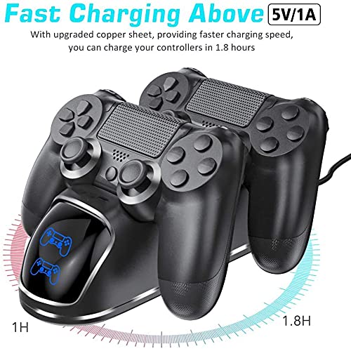 New world Controller charger for PS4,For PS4 Controller Charger Controller Charging dock stand station with LED charging indicator for PS4 fat Ps4 Slim PS4 Pro model controller