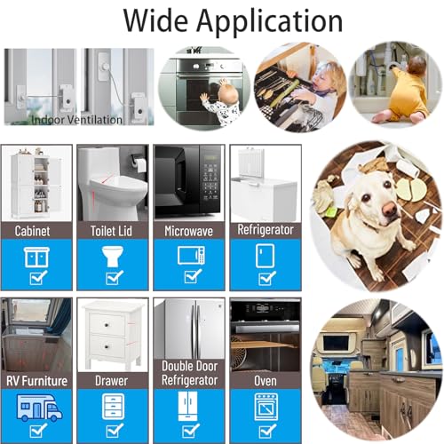 Bstsilver Fingerprint Fridge Lock RV No Drill USB Key 20 Users — view 3