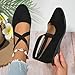 Dress Flats Ballet for Women Low Wedge Round Toe Fashion Elastic Ankle Strap Comfortable Casual Flats Shoes