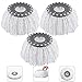 LYTIVAGEN 3 PCS Cabeza de la Fregona, Giratorias de Microfibra Fregona Cabeza para Trapeadores Rotativos Estándar