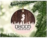 1-sided design, 3 inches white MDF Plastic decorative Christmas ornament. Ribbon for hanging included. Great home decor for christmas and other holidays. They are fabulous holiday decorations, add to your collection year after year! Give this ornamen...