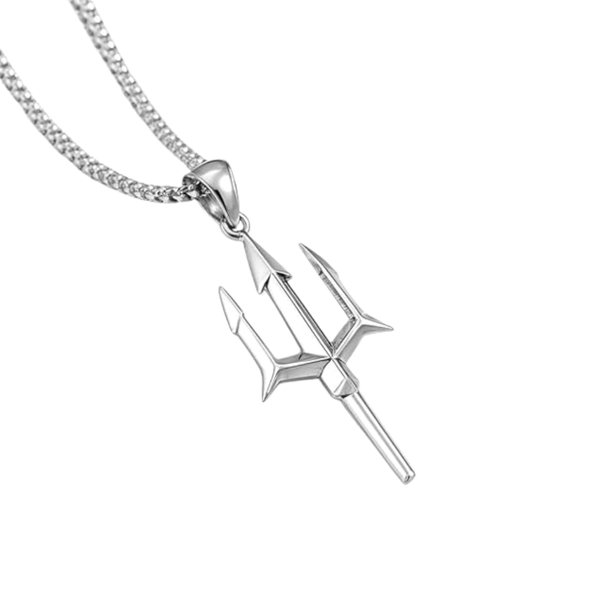 Stainless Steel Silver Trident Locket Pendant Necklace Chain for Men & Boys- Fashion Gift | Minimal Jewelry | Gifts for Boyfriend & Husband | Gift for Diwali, Christmas, Birthday-image-42