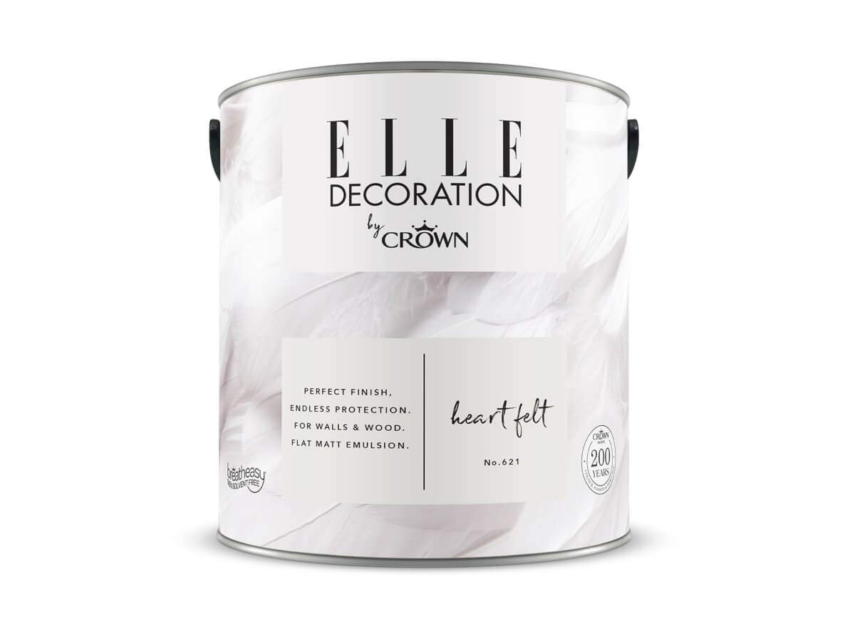 ELLE Decoration by CROWN 2.5L Flat MATT Emulsion Paint - Heart Felt No 621