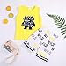 Baby Boys Girl's Summer Cotton Sleeveless T-Shirt Vest+ Short Pants Clothes Outfit Set (18-24 Months, Yellow)