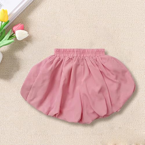 Girls Bubble Shorts High Waisted Puffy Skorts Y2K Mini Skirts Ruffle Hem Bloomers Elastic Waist Cute Shorts Athletic Bottoms2