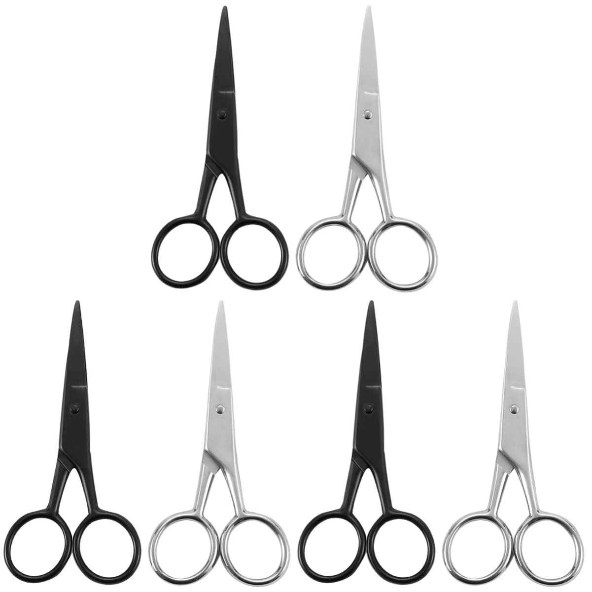 NOLITOY 6piezas Tijeras Multifuncionales Para Cuidado De Barba Recortadoras Prácticas Para Hombres Accesorio Esencial Para Estilo De Barba Color Aleatorio
