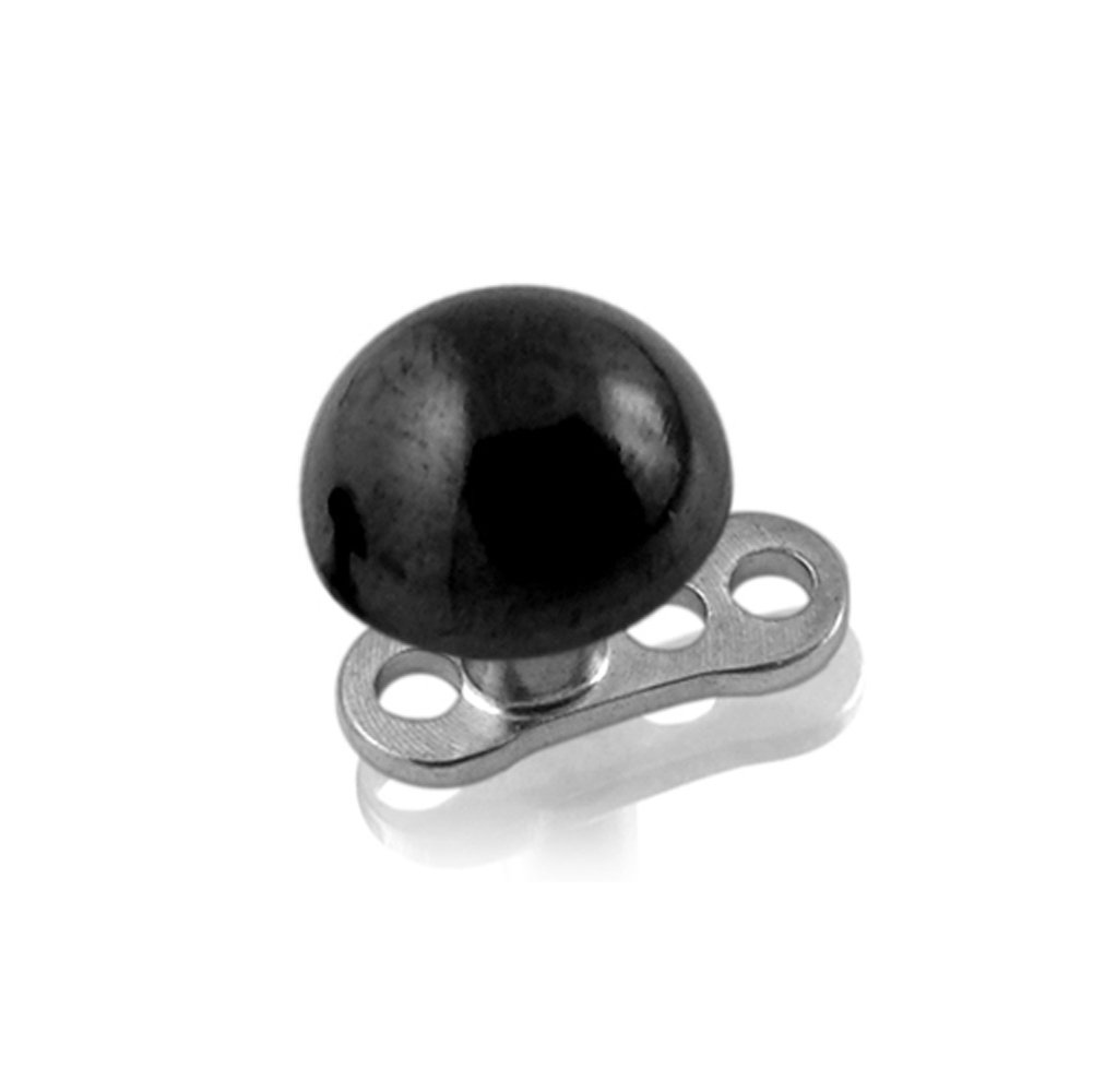 Dermal Anchors with Blackline Half Ball Body Jewelry
