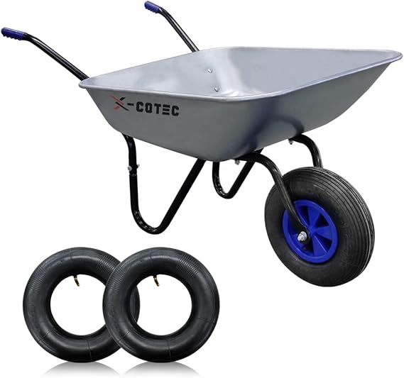 XCOTEC Schubkarre, Schubkarren Garten 65L bis 150kg, Schubkarre mit