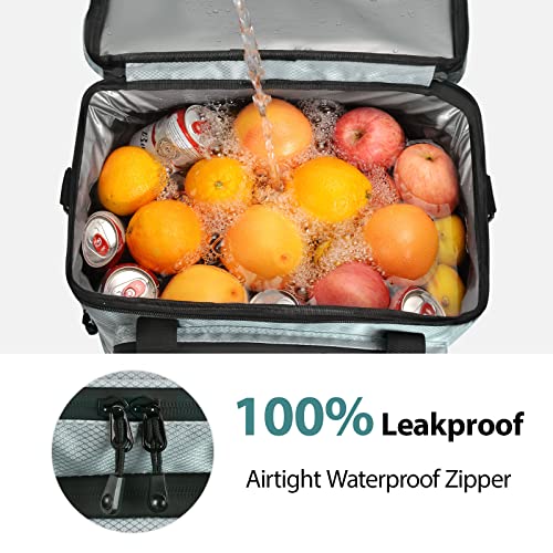 Maelstrom Collapsible Soft Sided Cooler - 60 Cans Extra Large Lunch Cooler Bag Insulated Leakproof Camping Cooler, Portable For Grocery Shopping, Camping, Tailgating And Road Trips，Grey #TOP5