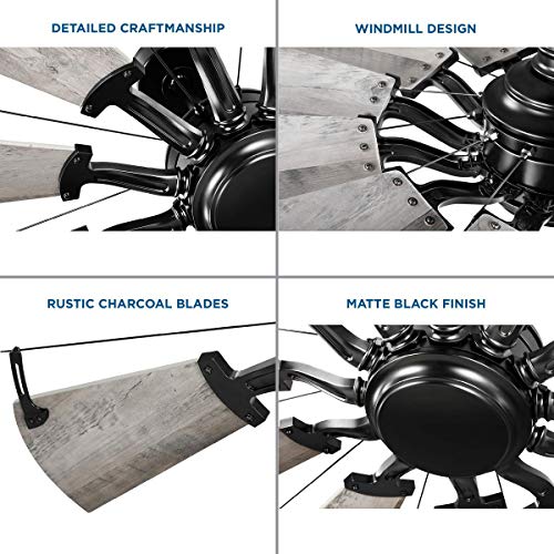 Progress Lighting P250065-31M Windmill Ceiling Fan, Matte Black by Progress Lighting - Image 7