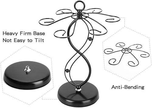 Miniatura 4 de Soporte para copas de vino para encimera, estante de almacenamiento de copas de mesa independiente, estante de exhibición de vasos de metal, color