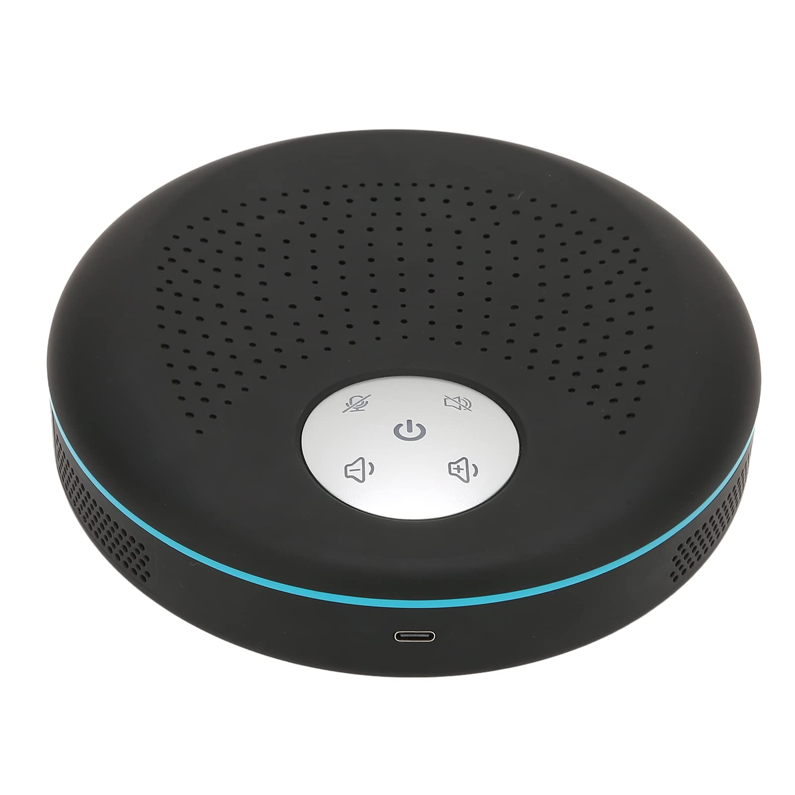 GigicialPortable USB & Blue Tooth Conference Speakerphone, 360 Degree Voice Pickup Conference Microphone, 6 Mic Array, 8KHz Audio, Crystal Clear Sound for Meetings Anywhere