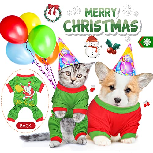 Pijamas navideñas para perro con 3 piezas, talla S miniatura 3