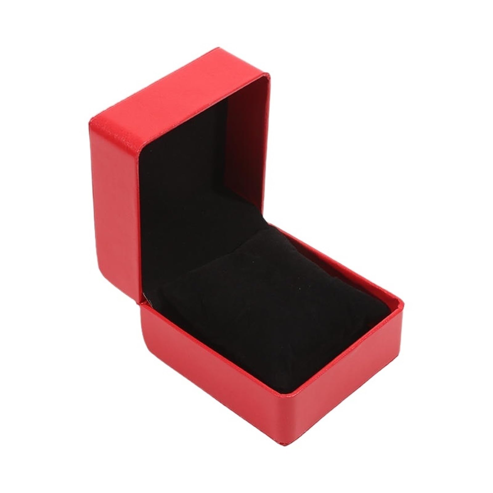 Cymmiyt Men's Red Bright Surface Watch Box Black Single Watch Box With Pillow Pu Leather Wristwatch Display Case Organizer For Clamshell Cover(Red Bright Surface)