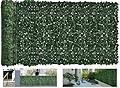 Moeput Faux Ivy Privacy Fence Screen Outdoor Expandable Artificial Greenery Roll Fake Hedge Wall Patio Green Plastic Leaf Plant Vine Grass Panels Gate Covering for Garden Yard Balcony (197 X 40 in)