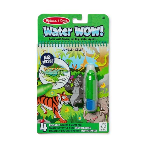 Image of Melissa & Doug On The Go Water Wow! Reusable Water-Reveal Coloring Activity Pad – Jungle
